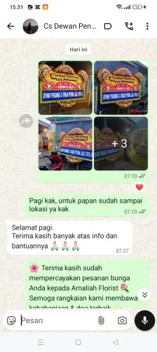 Testimonial Papan Bunga Pernikahan jepara